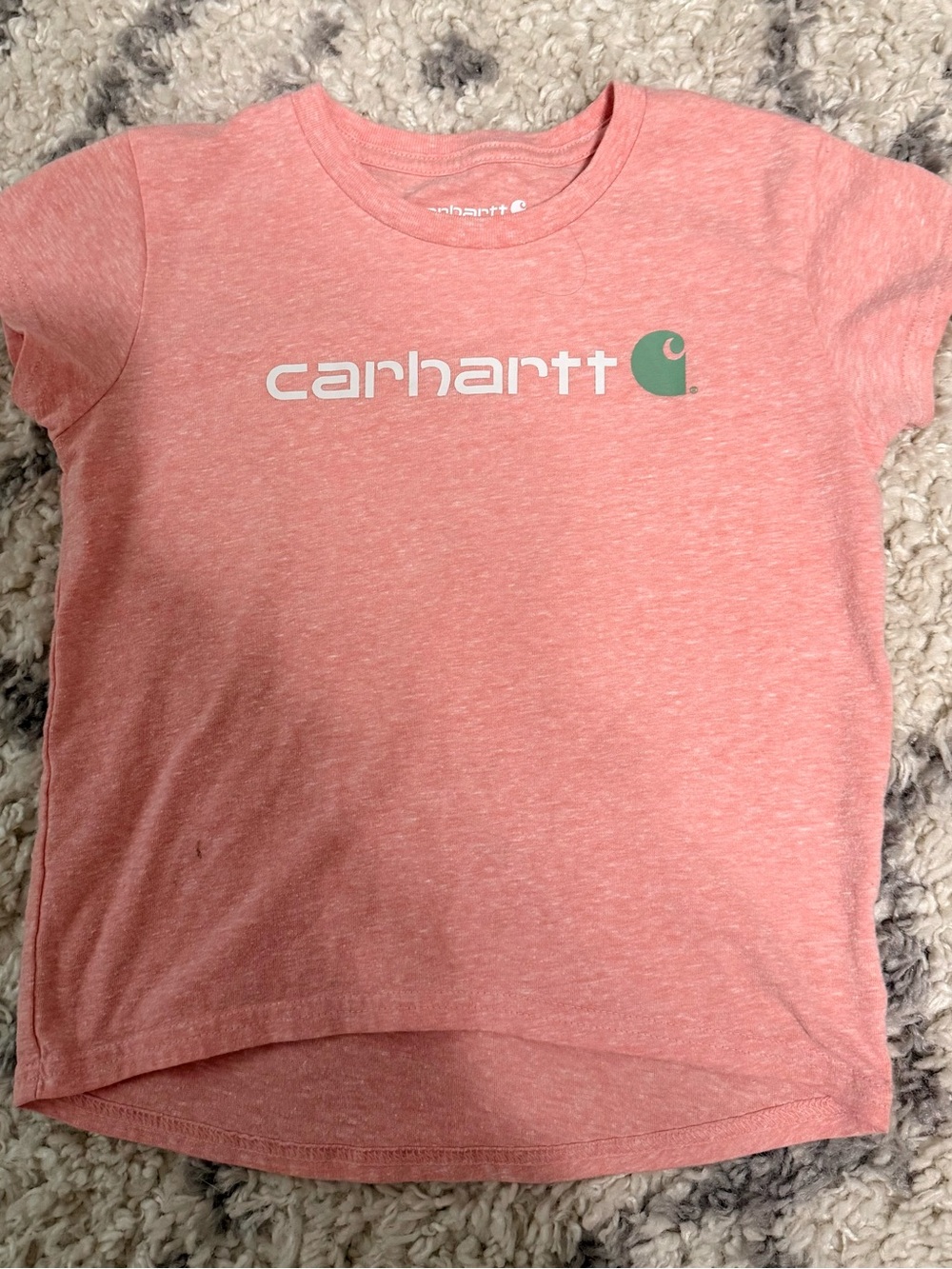 Carhartt Girls Coral Heather Logo Tee